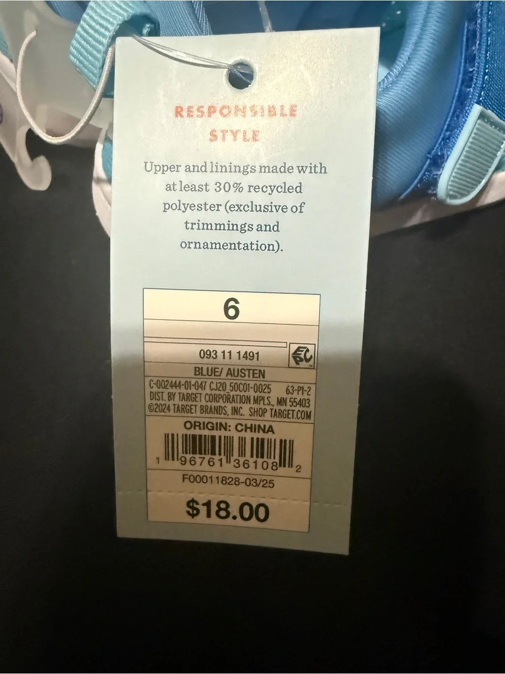 Cat & Jack Light Blue Mesh Easy-On Water Shoes with Blue Strap
